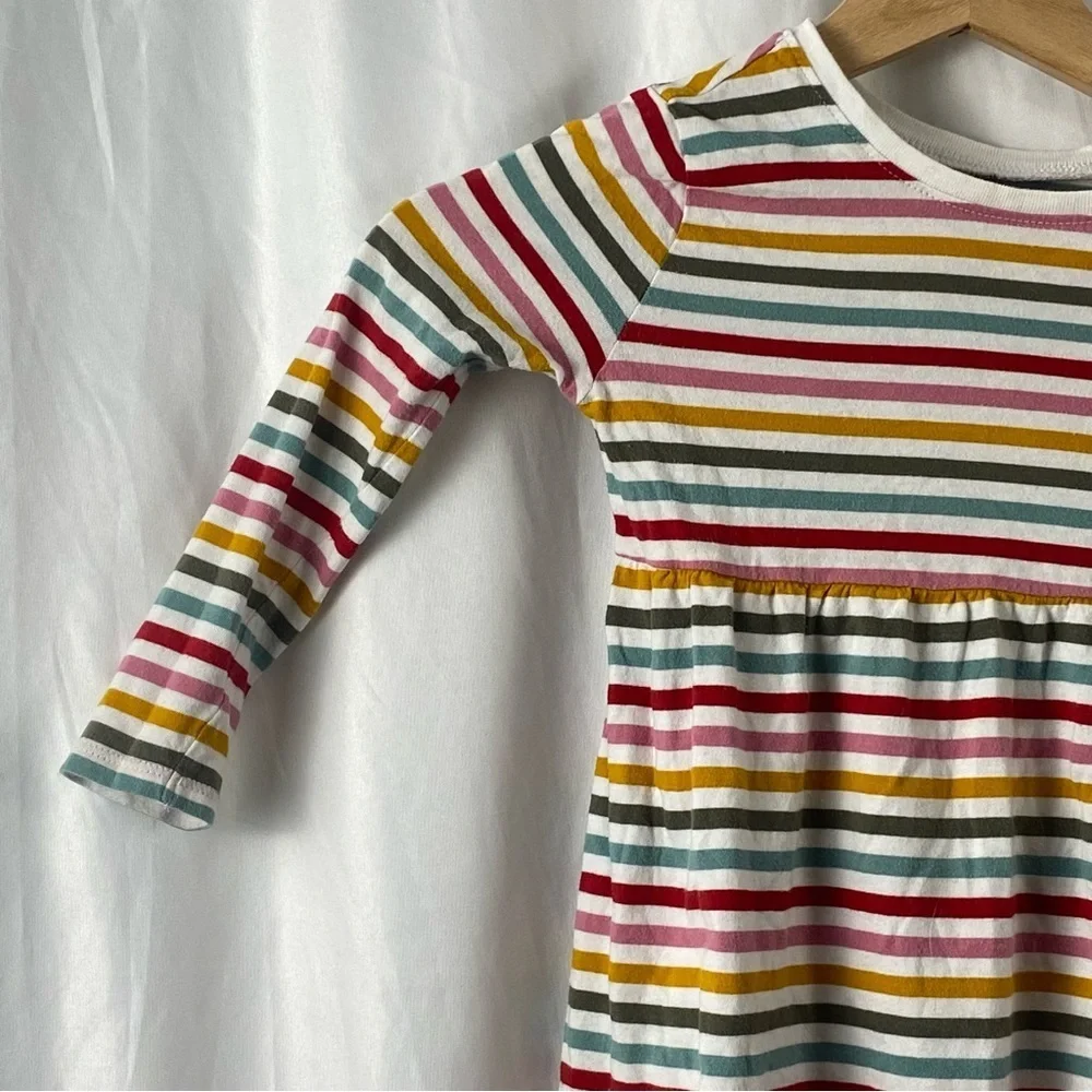 Old Navy Toddler Girl Colorful Striped Long Sleeve Dress Size 4T
